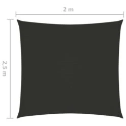 Voile De Parasol Tissu Oxford Rectangulaire 2x2,5 M Anthracite -Mobilier De Jardin voile de parasol tissu oxford rectangulaire 2x2 5 m anthracite 3666722858724 716306