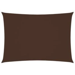 Voile De Parasol Tissu Oxford Rectangulaire 3,5x4,5 M Marron