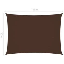 Voile De Parasol Tissu Oxford Rectangulaire 3,5x4,5 M Marron -Mobilier De Jardin voile de parasol tissu oxford rectangulaire 3 5x4 5 m marron 3666722455404 771242