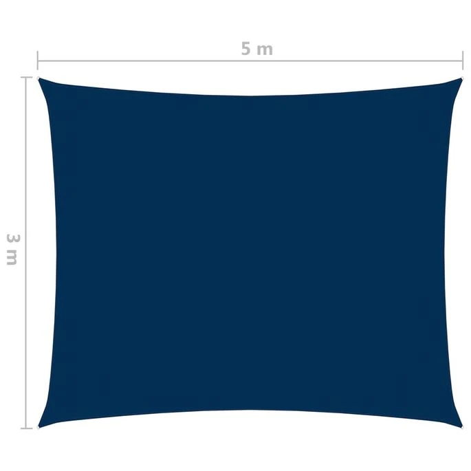 Voile De Parasol Tissu Oxford Rectangulaire 3x5 M Bleu 8 Voile De Parasol Tissu Oxford Rectangulaire 3x5 M Bleu – Image 6