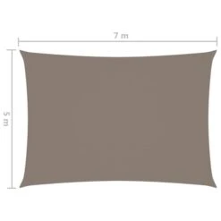 Voile De Parasol Tissu Oxford Rectangulaire 5x7 M Taupe -Mobilier De Jardin voile de parasol tissu oxford rectangulaire 5x7 m taupe 3666722762700 1335349