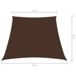 Voile De Parasol Tissu Oxford Trapèze 3/4x3 M Marron -Mobilier De Jardin voile de parasol tissu oxford trapeze 3 4x3 m marron 3666722475860 720676