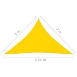 Voile De Parasol Tissu Oxford Triangulaire 3x3x4,24 M Jaune -Mobilier De Jardin voile de parasol tissu oxford triangulaire 3x3x4 24 m jaune 8720286123584 1269369