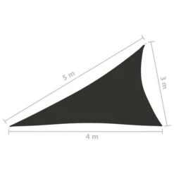Voile De Parasol Tissu Oxford Triangulaire 3x4x5 M Anthracite -Mobilier De Jardin voile de parasol tissu oxford triangulaire 3x4x5 m anthracite 3666722776622 716330