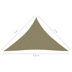 Voile De Parasol Tissu Oxford Triangulaire 4x4x5,8 M Beige -Mobilier De Jardin voile de parasol tissu oxford triangulaire 4x4x5 8 m beige 3666722604925 731864