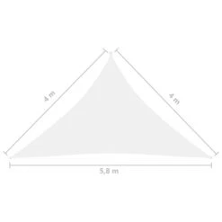 Voile De Parasol Tissu Oxford Triangulaire 4x4x5,8 M Blanc -Mobilier De Jardin voile de parasol tissu oxford triangulaire 4x4x5 8 m blanc 3666722469838 731984