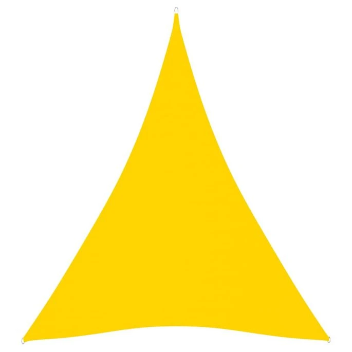 Voile De Parasol Tissu Oxford Triangulaire 4x5x5 M Jaune 3 Voile De Parasol Tissu Oxford Triangulaire 4x5x5 M Jaune