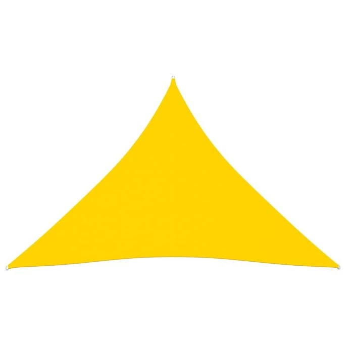 Voile De Parasol Tissu Oxford Triangulaire 4x5x5 M Jaune 5 Voile De Parasol Tissu Oxford Triangulaire 4x5x5 M Jaune – Image 3