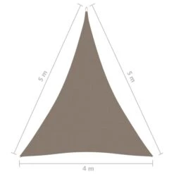 Voile De Parasol Tissu Oxford Triangulaire 4x5x5 M Taupe -Mobilier De Jardin voile de parasol tissu oxford triangulaire 4x5x5 m taupe 3666722776776 720339