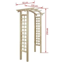 Voûte En Treillis 150x50x210 Cm Bois 9 Voûte En Treillis 150x50x210 Cm Bois -Mobilier De Jardin voute en treillis 150x50x210 cm bois 3666722181471 1216799